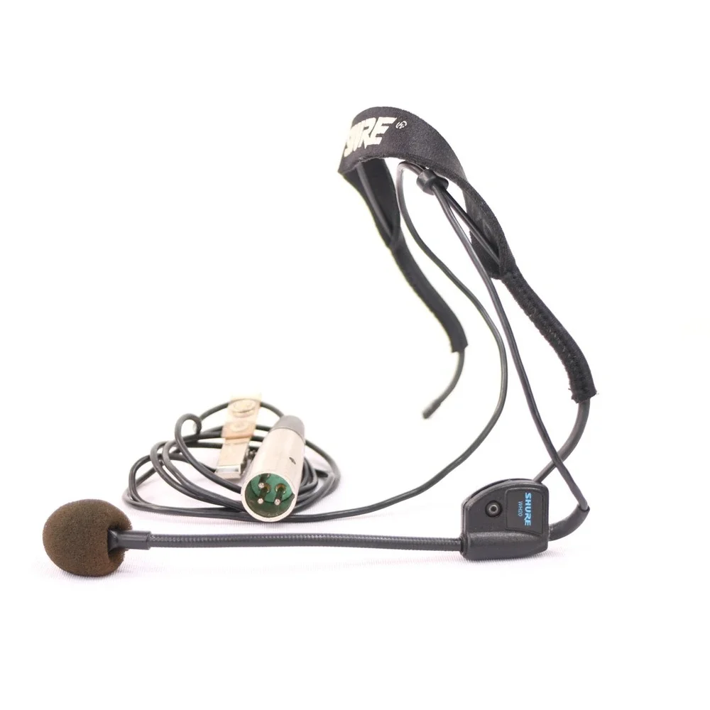 Shure WH20 Wireless Headworn Cardioid Dynamic Headset Microphone Tested Black